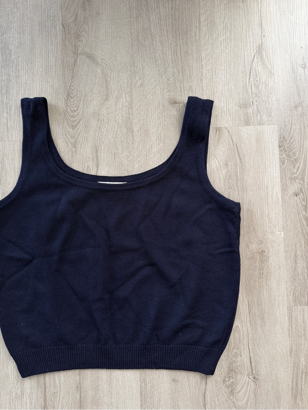 St. John Sportswear Navy Blue Knit Tank Top Large